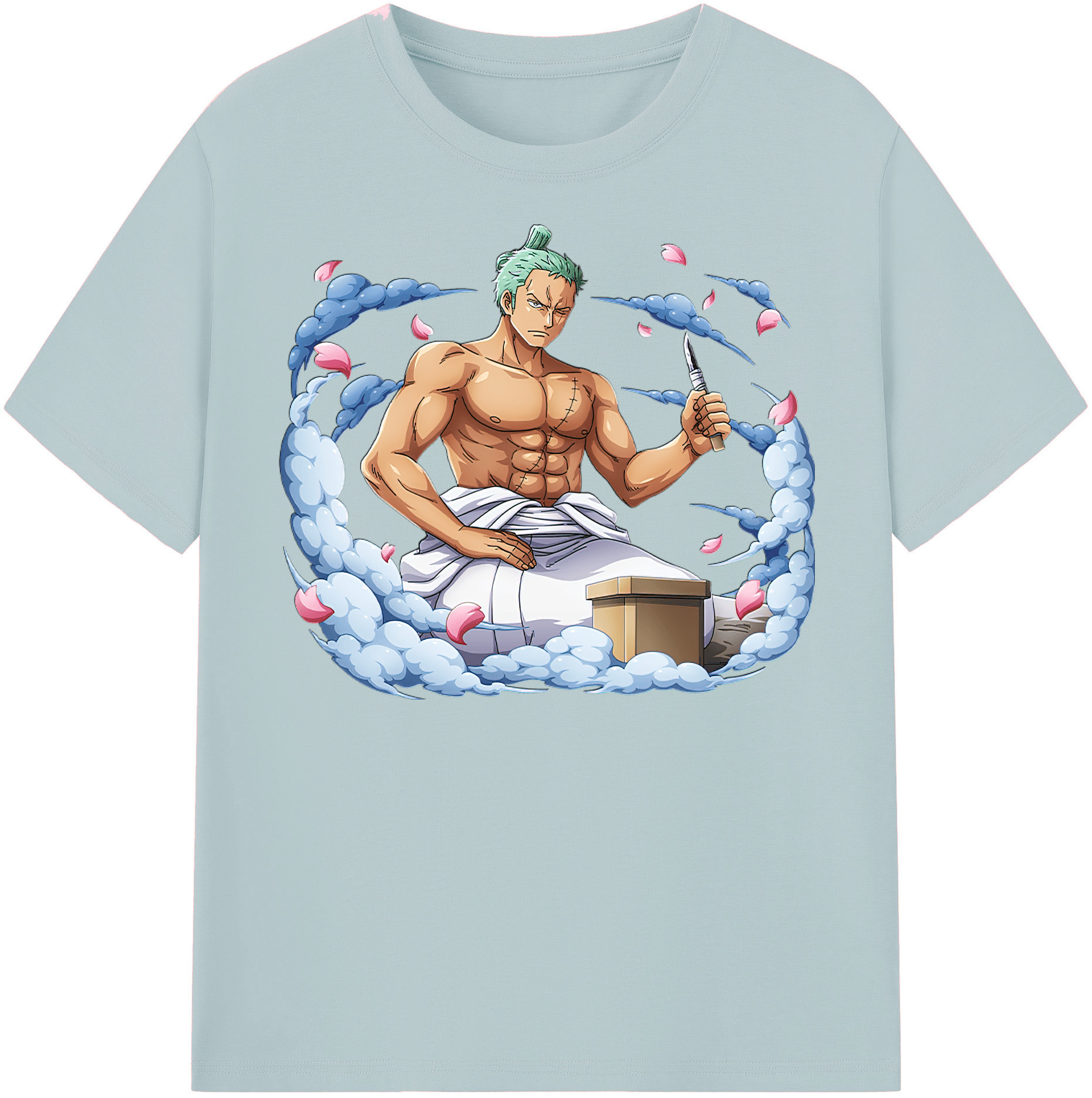 ワンピース ロロノア・ゾロ ONE PIECE Roronoa Zoro 綿100％半袖Tシャツ（フロントプリント）